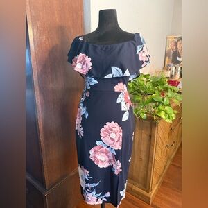 Premier Midnight Blue Floral Maxi Dress
